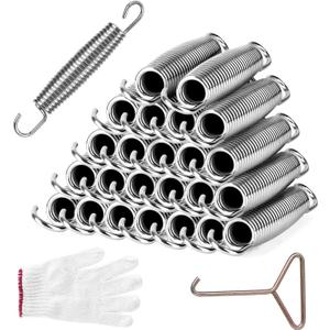 5.5inch/6.5inch/7inchTrampoline Springs Heavy Duty Stainless Steel Replacement Trampoline Replacement Parts, Weather-Resistant, Includes Tool and Gloves, Universal Trampolines Spring Tool