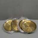 20 Pcs 6.5 Inch Gold Stainless Steel Serving Plates, Round Decorative Dinner Trays for BBQ Party Dessert Snack Food Serving, Dishwasher Safe