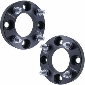 1" 4x4.5 Wheel Spacers - Fits Acura Fits Honda Fits Toyota Fits Mitsubishi Fits Kia - 1 Inch (25mm), 4x114.3, 12x1.5 Studs - Pair of 2 - Black