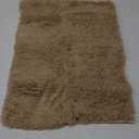 Yimobra Bathroom Rugs Non Slip Washable 24x17, Ultra Soft and Water Absorbent Bath Mats, Plush Fluffy Shower Mat Outside, Dries Quickly, Microfiber Thick Matts for Bathroom Floor/Sink, Pure Beige