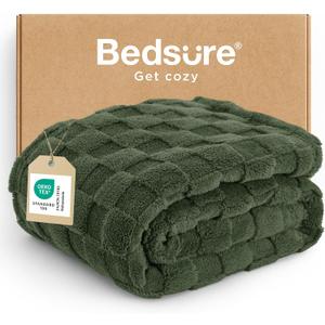 Bedsure GentleSoft Olive Green Spring Throw Blanket for Couch - Super Soft Cozy Blankets Gifts for Kids Girls, Cute Small Fleece Throws for Bedroom Home Decor, 50x70 Inches, Throw XL