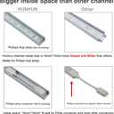 hunhun 10-Pack 3.3ft/1Meter Plus-Size U Shape LED Aluminum Channel System with Milky Cover, End Caps and Mounting Clips, Aluminum Profile for LED Strip Light, Special for Philips Hue Strip