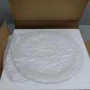 12 inch Matte White Ceramic Plant Saucer Set of 2 with Plant Saucer mat
