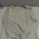 Aifer Womens Blouses Trendy Dressy Casual Tops Elegant Puff Long Sleeve Shirts Ruffle Mock Neck Plain Chiffon Outfits (XX-Large, Sage Green)