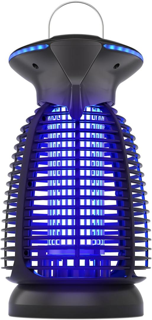 Outdoor Bug Zapper with LED Light - Electric Mosquito Killer Fly Trap Insect Zapper Outdoor and Indoor for Home Kitchen, Patio, Backyard (Navy blue)