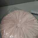 Drydiet 1 Pcs Round Throw Pillows Decorative Pleated Throw Pillows 15'' Diameter Accent Pumpkin Boho Chair Cushion for Couch Sofa Home Decoration (Pink)
