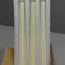 Homemory 12 Pcs Waxy Flameless Taper Candles with Remote, Led Flameless Candlesticks Classic Tall Candle, Flickering Battery Operated Taper Candles for Bedroom, Dining Room, Ivory, 9.6 inches