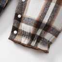 Newborn Baby Girl Plaid Outfits Long Sleeve Ruffle Jumpsuit One Piece Romper Infant Fall Winter Clothes (3-6 Months, Brown)