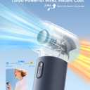 WSKEN Mini Handheld Portable Fan - Small Pocket Powerful Turbo Fan Personal Rechargeable Battery Operated USB Charger, 5 Speeds Summer Travel Essentials Gifts for Women/Men/Working/Outdoor,Gray