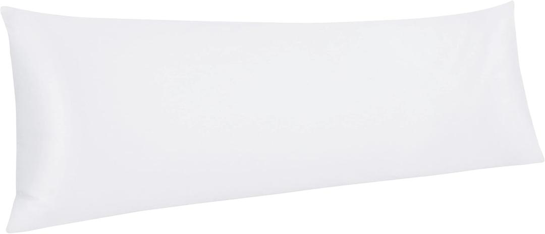 NTBAY Egyptian Cotton Body Pillowcase - 500 Thread Count Cotton Body Pillow Cover - Soft and Breathable Envelope Closure Body Pillowcase for Adults, 20x54 Inches, White