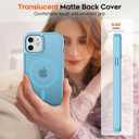 Zapica Magnetic for iPhone 12 Case & iPhone 12 Pro Case, [Compatible with MagSafe] [Military Grade Drop Protection] Translucent Matte Shockproof Anti-Scratch Phone Cover, Light Blue