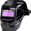 Auto Darkening Welding Helmet, True Color Welding Hood, 1/25000s Response Time, Arc Sensor, Solar Powered Welder Hood Mask, Suitable for TIG MIG STICK CUT GRIND