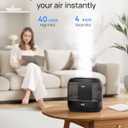 Dreo Smart Humidifiers for Bedroom, Top Fill 4L Supersized Humidifier Large Room with 28 dB, 36H Runtime, Touch/APP/Voice Control, Nightlight, Cool Mist Humidifiers for Baby, Plants, Indoor, Black