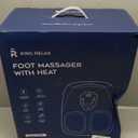 KING RELAX Shiatsu Foot Massager with Heat, 2026 Upgraded Deep Kneading and Squeeze Massage for Plantar Fasciitis, LCD Touch Panel & Remote Control, Modern Sculpted Design, Fits Up to Men Size 14 Gray