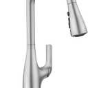 Moen Leesi Stainless Pulldown Kitchen Sink Faucet with Power Boost, Transitional Kitchen Faucet, One-Handle Single Hole High Arc, Easy Installation, Spot Resist Finish, 87448SRS