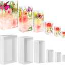 Large Resin Molds Silicone 6PCS Rectangular Cube Silicone Molds for Resin Epoxy Resin Casting Craft Mold for Flower Preservation Bookends DIY Art Home Dcor