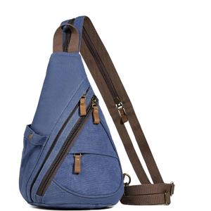 KL928 Canvas Sling Bag - Small Crossbody Backpack Shoulder Casual Daypack Rucksack for Men Women(Large Version)
