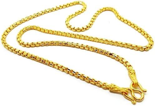 Chain Necklace 22k 23k 24k Thai Baht Gold Plated 24 Inch 28 grams 4 mm Jewelry