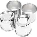 4 Pack 5.15in Push Through Trailer Wheel Center Caps Chrome Silver for 5.15" Center Bore Truck Trailer RV SUV Wheels Rims Close-End Hub Caps
