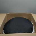 HIGOGOGO Round Stuffed Pouf Ottoman, Plaid Poufs with Foam Chunk Filling, Fluffy and Furry Pouf Foot Stool Storage Ottoman, 20 X 15 Floor Poufs Foot Rest for Living Room, Beige