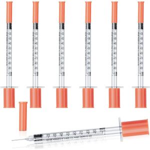 2 x Eelaienya U-100 Syringe 1ml/cc 31G 5/16" (8mm) Needles, Individually Wrapped, 50 Pack