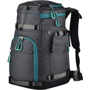 55L-70L Expandable Ski Boot Bag  Waterproof, Durable with Helmet Compartment  Ideal for Ski & Snowboard Gear  Men & Women (Grey)