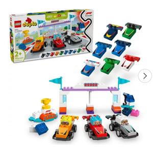 LEGO DUPLO Town F1 Team Race Cars & Drivers Building Toy for Toddlers 10445