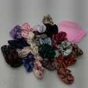 Scrunchies Birthday Gifts for Women: Silk Satin Scrunchies 24Pcs Hair Scrunchie for Women Girls Hair Bands Hair Ties Hair Accessories Scrunchy Party Favors Gifts for Mom Her (Elegant Colors)