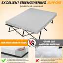 CYMULA Camping Cot Mattress 2in Memory Foam Sleeping Pad,Soft Warm Non-Slip Camping Mattress Topper with Retaining for Adults,Portable Roll up Pad for Travelonly Mattress