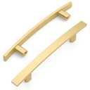 Amerdeco 10 Pack Brushed Gold 3-3/4 Inch(96mm) Hole Centers Kitchen Cabinet Pulls Cabinet Hardware Kitchen Handles for Cabinets Cupboard Handles Drawer Pulls ZH0003