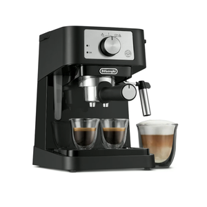 De'Longhi Stilosa Compact Manual Espresso Machine, Manual Milk Frother | #1 Worldwide Espresso Machine Maker, 15 Bar Pump Pressure, Stainless Steel Boiler, Frother, Compact Design