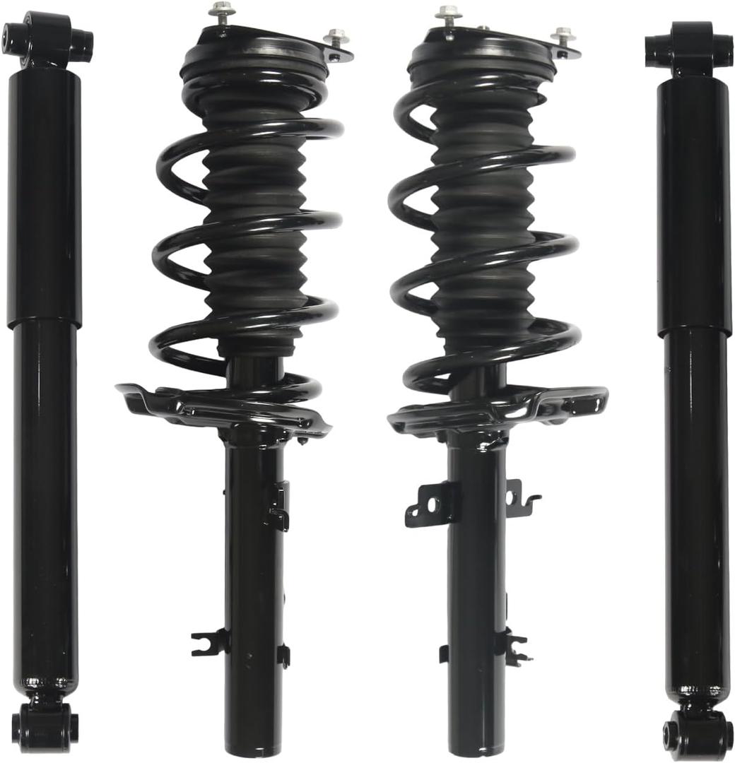4PCS Front Rear Struts Shock Fit for Nissan Rogue 2014-2017 | Fit For Rogue Sport 2017-2020, Shock Absorbers With Coil Spring, Replacement 13661 13662 437328