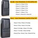 Cell Phone Holster for iPhone 16 15 14 13 12 11 Pro Max, 16 15 14 Plus,XS Max iPhone 8 7 6S Plus Case with Belt Clip,Phone Carrying Case Pouch Holder for Men(Fits Phone with Case on)