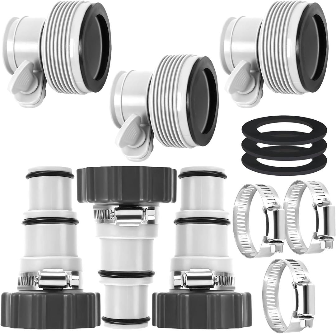 NOVWANG Pool Hose Adapter 6 Pack, Type A/B Connector for 1.5/1.25 Inch Swimming Pool Adapters for Filter Pumps, Saltwater Systems