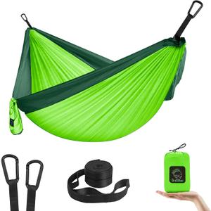 Grassman Kids Small Hammock for Camping Portable Hammock for Child Girls Boys Ultralight Backpack Mini Hammocks with Straps Green