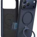 TORRAS 360 Magnetic Stand for iPhone 17 Pro Max Case, [Fit for MagSafe] [4X Military-Grade Protection] Slim Case for iPhone 17 Pro Max, 6.9", Translucent Deep Blue, Ostand O3 Fitness Series