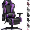 GTRACING Gaming Chair with Speaker and Footrest Office Computer Chairs Music Video Gamer Chair Heavy Duty Ergonomic Computer Office Desk Chair Purple
