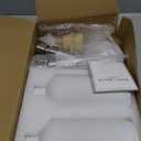 NEECZS Kitchen Soap Dispenser Set with Instant Dry Tray,16 Oz Hand and Dish Soap White Glass Dispenser Set,Stainless Steel Pump,Waterproof Labels&Dish Brush,Luxury Soap Bottle for Kitchen,Bathroom