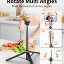 69" Monopod & Magnetic Phone Tripod for All Phones,Selfie Stick for Magsafe with Remote & Phone Mount Adapter,Portable Tripod for iPhone/Android,Camera Accessory Kits,Photo,Vlogging,Travel