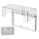 Cabilock Weatherproof Outlet Cover, Flip Double Position Socket Box, 86-Type Thickened Self Adhesive Switch Plug Splash Box for Bathroom Kitchen, Outdoor Receptacle Protector, 7.94X4.76X2.95inch (20.20X12.10X7.50CM, Transparent)