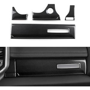Car Dashboard Panel Trim Decals for 2019-2026 Dodge Ram 1500 2500 3500 Accessories Carbon Fiber Stickers, Black