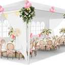 HOTEEL 10x20 Canopy Tent with Removable Sidewalls, White Tents for Parties Outdoor Party Tent Waterproof & UV Protection for Gazebo Shelter Carpas Wedding Events BBQ