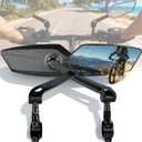 Bike Mirror, Handlebar Bicycle Mirrors, Scratch Resistant HD Glass Lens, 360 Rotatable & Foldable Safe Rearview Bicycle Mirrors, Bike Rear View Mirror for Scooter, Ebike, Bike Accessory(1 Pair)