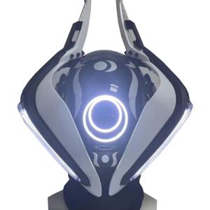 Punk Moon Mask For Adult,LED Mask,Futuristic Knight Techwear,Cosplay Fit Halloween Party Music Festival (Moon Knight)