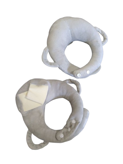 2 Pack Baby Neck Pillow Grey