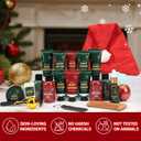 Advent Beauty Calendar for Adults 2025 Rinse & Robust Beard Care Kit Christmas Gifts for Men Skincare Beauty Advent Calendar for Men Christmas 24 Days Countdown Calendar Beard Care Grooming (Green & Red)