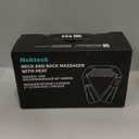 Nekteck Shiatsu Neck Massager with Heat for Pain Relief Deep Tissue, FSA Eligible Back Shoulder Kneading Massage Pillow, Body Relaxation Tools Gifts for Him Her, HSA Eligible (NOT Cordless) (Black)