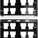 2 Pcs Mounting Plate Fit for Milwaukee Packout wall Mount Heavy Duty Metal with Rust-Proof Coating Base Compatible with Milwaukee Tools Load Capacity of 150 poundsLarge Black