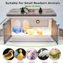 Chicken Brooder Box for Chicks Brooder Heater Chicks Warmer Brooder Plate Kit Chicken Brooder Box Tent Pen with Thermometer for 15 Ducks Bedding Indoor Quail Brooder (20x14.17x11.81 White)