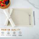 Placemats Set of 6,Faux Leather Placemats,Waterproof - Wipe Clean - Heat Resistant Anti-Slip placemats,Suitable for Indoor - Outdoor - Parties 16.1412.2